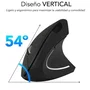 Subblim Glide Vertical Ergo Dual Ratón Inalámbrico Negro